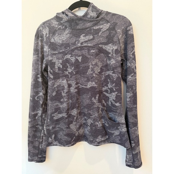 lululemon athletica Tops - Women Size 6 Lululemon hoodie On Repeat Rulu Incognito Camo HTR Black pattern